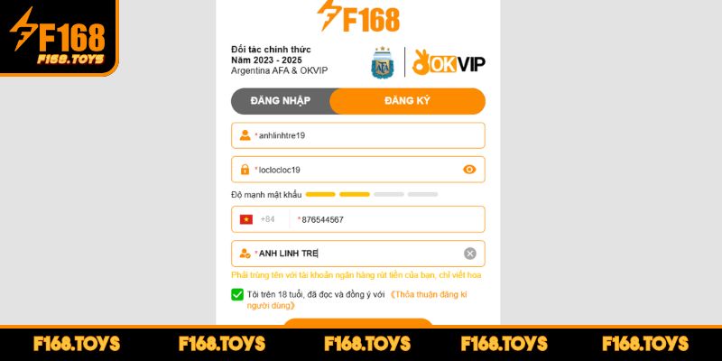 Đăng Ký 3 Lưu ý khi đăng ký F168